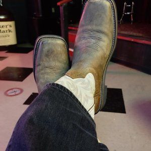 Justin Tanker Brown Western Boots WK4683 Near new